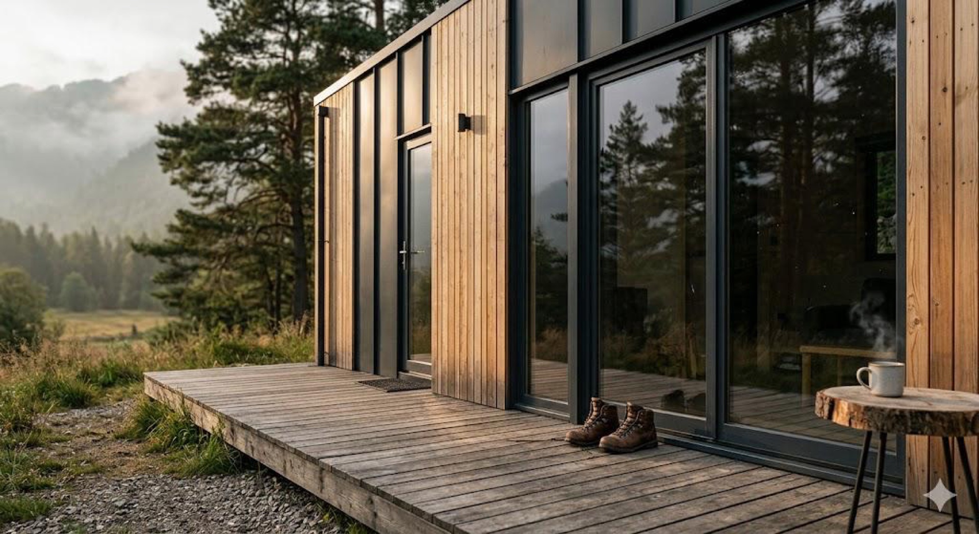 Tectum Tiny House — Mitarbeiter-Wohnung Innenansicht